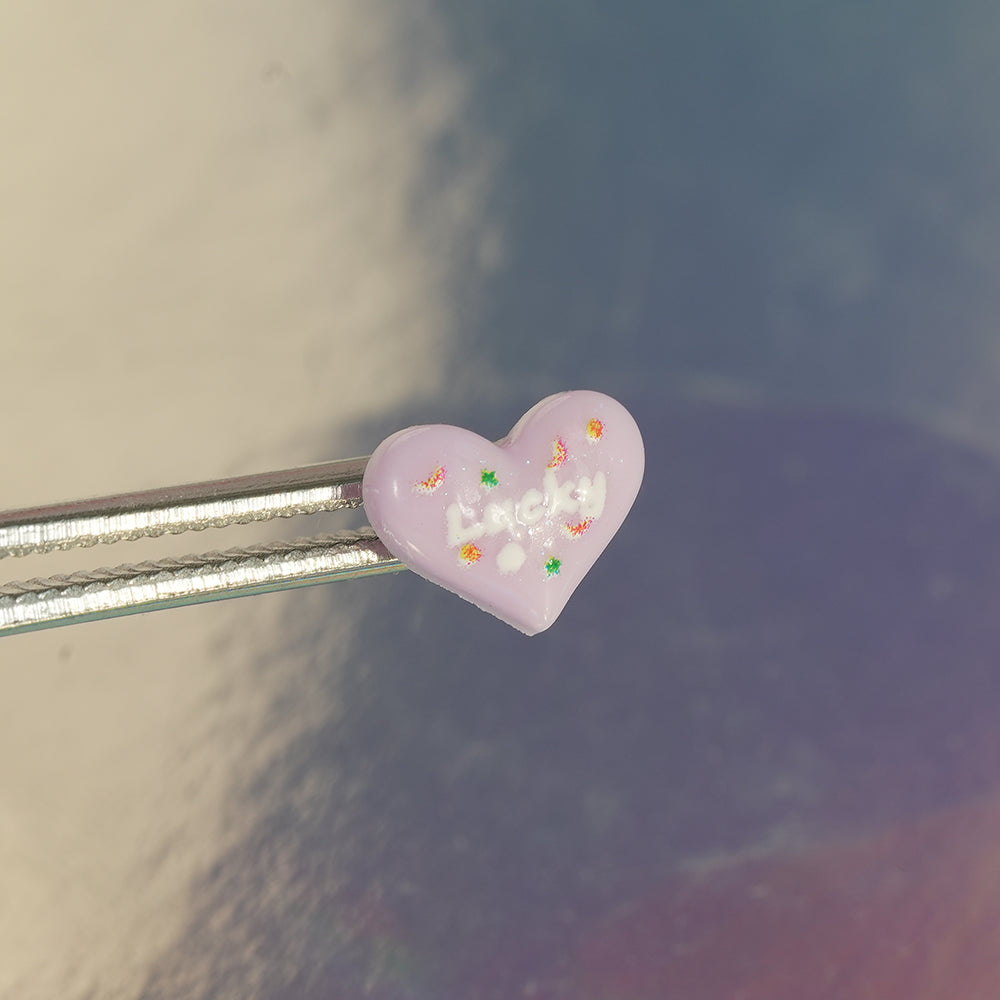 [サージカル]メッセージハート ポイントバーベルピアス (3Color) 16G スイート レターハート