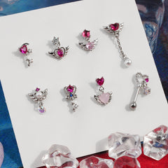 [Surgical] Simple Cubic Butterfly (4 Types) 16G/14G Body Piercing Collection Back Piercing Cartilage Piercing 