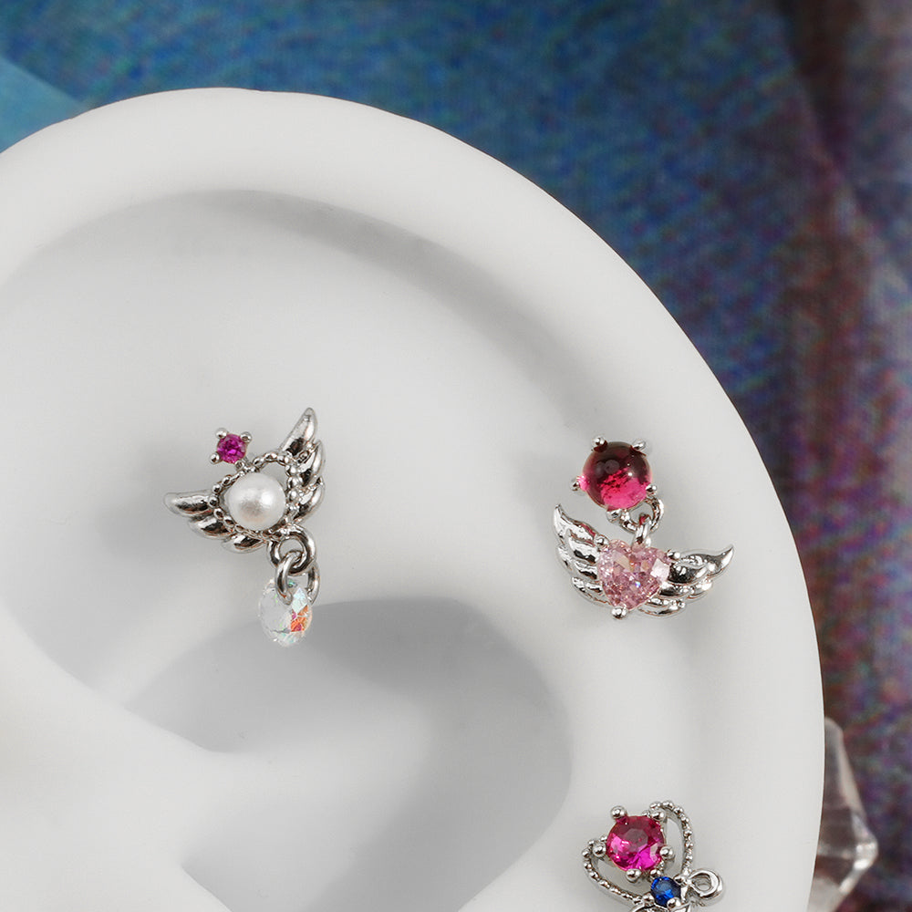 [Surgical] Simple Cubic Butterfly (4 Types) 16G/14G Body Piercing Collection Back Piercing Cartilage Piercing 
