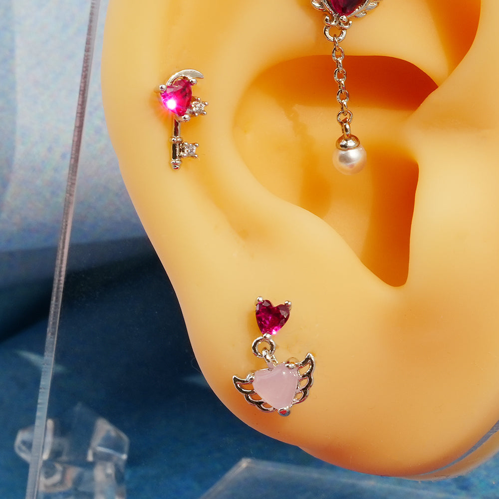 [Surgical] Simple Cubic Butterfly (4 Types) 16G/14G Body Piercing Collection Back Piercing Cartilage Piercing 