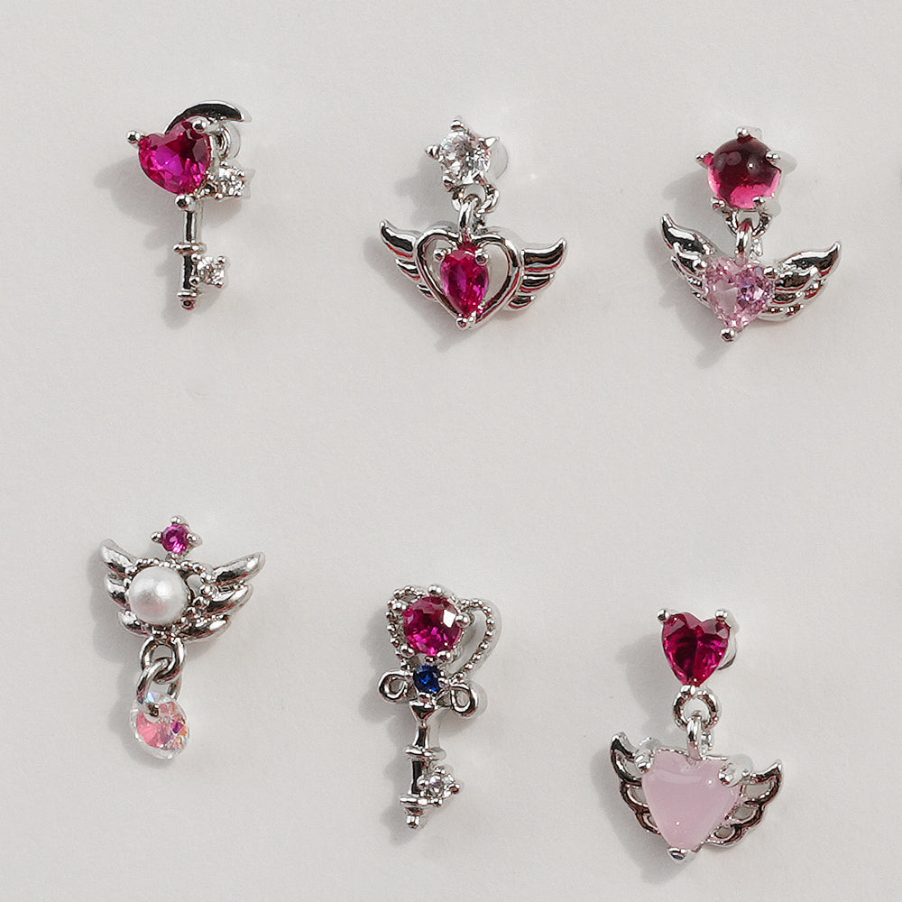[Surgical] Simple Cubic Butterfly (4 Types) 16G/14G Body Piercing Collection Back Piercing Cartilage Piercing 