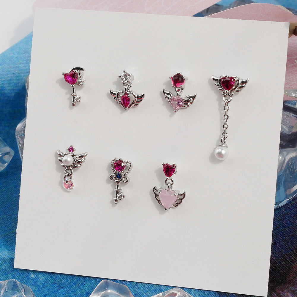 [Surgical] Simple Cubic Butterfly (4 Types) 16G/14G Body Piercing Collection Back Piercing Cartilage Piercing 