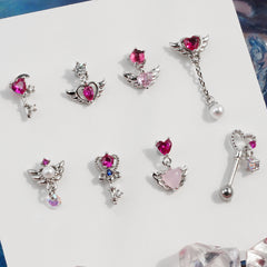 [Surgical] Simple Cubic Butterfly (4 Types) 16G/14G Body Piercing Collection Back Piercing Cartilage Piercing 
