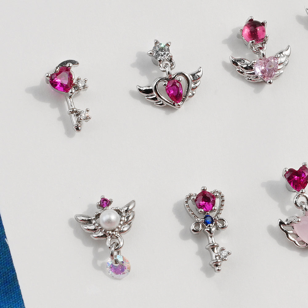 [Surgical] Simple Cubic Butterfly (4 Types) 16G/14G Body Piercing Collection Back Piercing Cartilage Piercing 