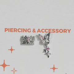 [Surgical] Simple Cubic Butterfly (4 Types) 16G/14G Body Piercing Collection Back Piercing Cartilage Piercing 