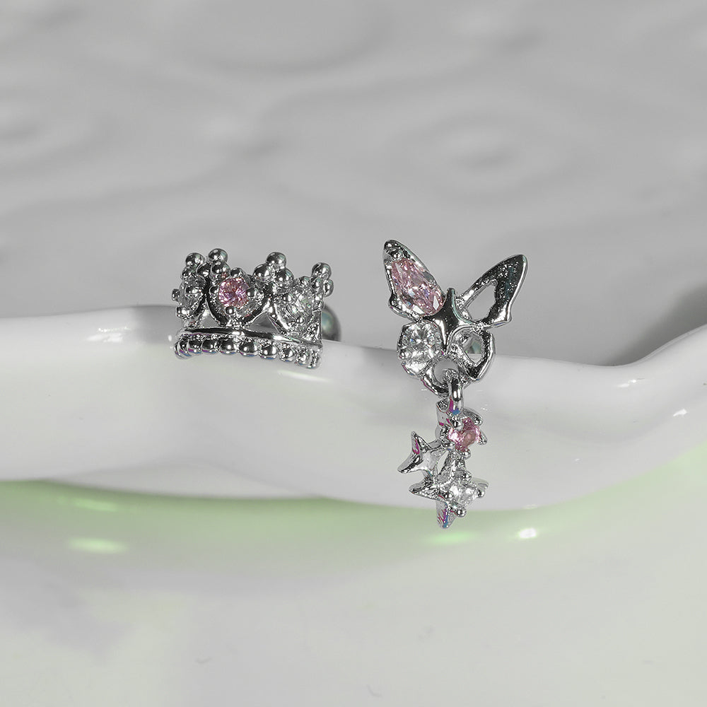 [Surgical] Simple Cubic Butterfly (4 Types) 16G/14G Body Piercing Collection Back Piercing Cartilage Piercing 