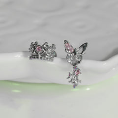 [Surgical] Simple Cubic Butterfly (4 Types) 16G/14G Body Piercing Collection Back Piercing Cartilage Piercing 