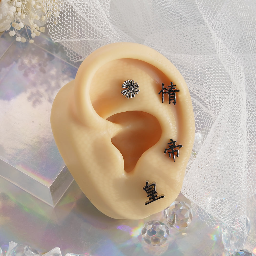 [全サージカルステンレス] 漢字モチーフ ピアス 10種 和風 漢字ピアス