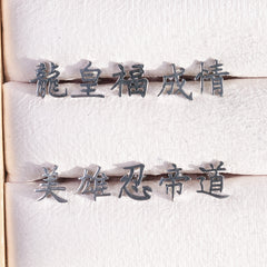 [全サージカルステンレス] 漢字モチーフ ピアス 10種 和風 漢字ピアス