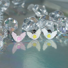 パステル エンジェルウィング スター バーベルピアス 16G 軟骨ピアス 星 羽 (3Color) 16G 小さめ 韓国アクセサリー 大人可愛い