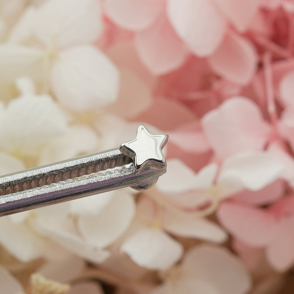 [全サージカルステンレス]スター ボディピアス 4タイプ 軟骨ピアス 16G ストレートバーベル 星 シンプル 片耳用