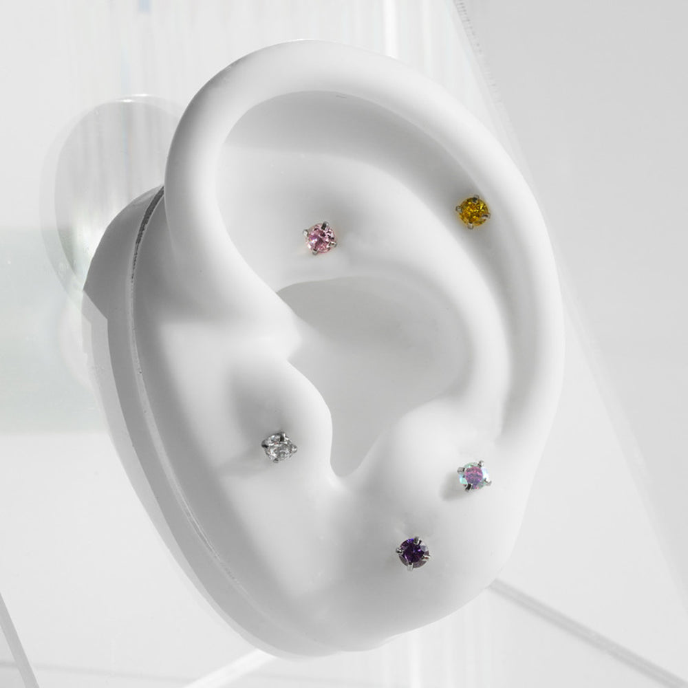 [Surgical] Simple Cubic Butterfly (4 Types) 16G/14G Body Piercing Collection Back Piercing Cartilage Piercing 