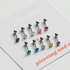 [Surgical] Simple Cubic Butterfly (4 Types) 16G/14G Body Piercing Collection Back Piercing Cartilage Piercing 