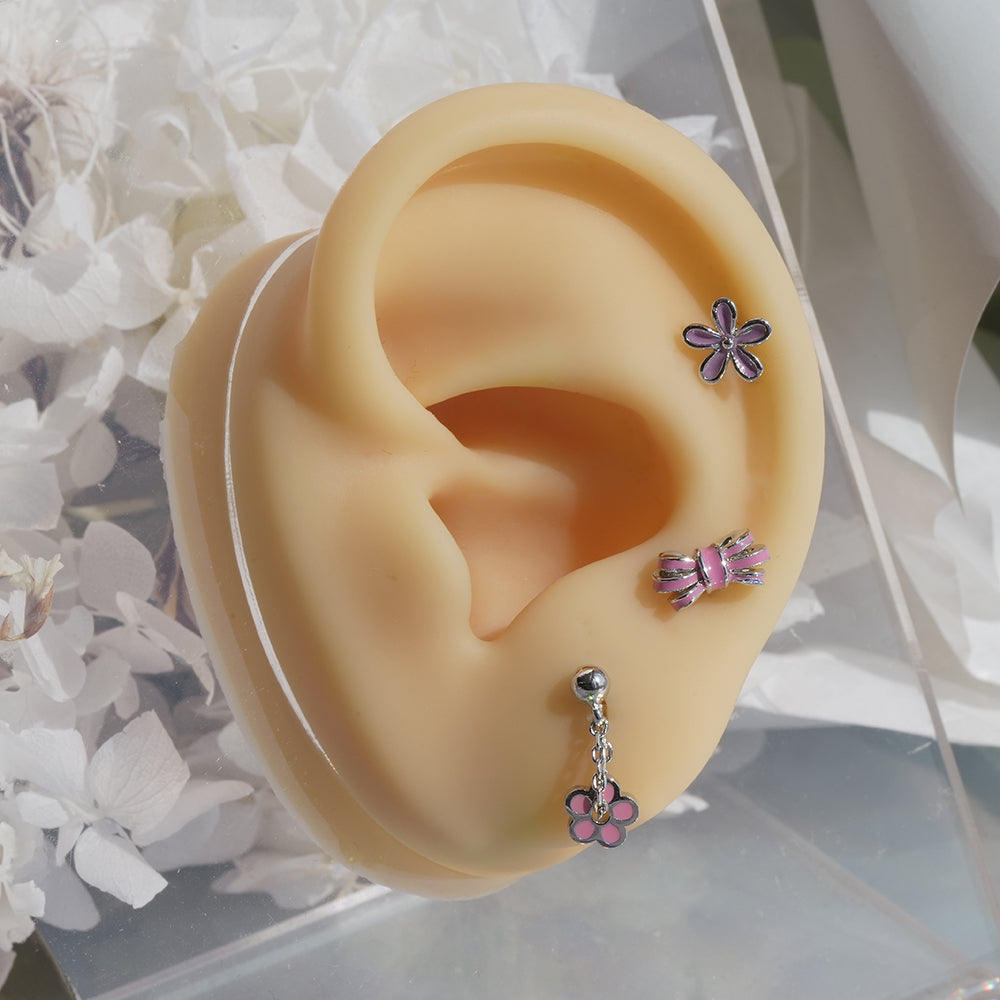[Surgical] Simple Cubic Butterfly (4 Types) 16G/14G Body Piercing Collection เจาะหลัง เจาะกระดูกอ่อน 
