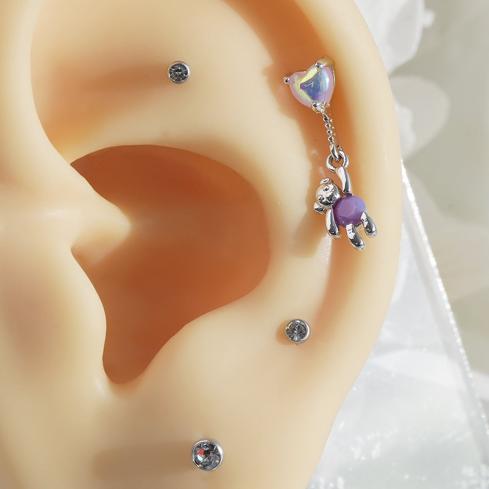 [Surgical] Simple Cubic Butterfly (4 Types) 16G/14G Body Piercing Collection Back Piercing Cartilage Piercing 