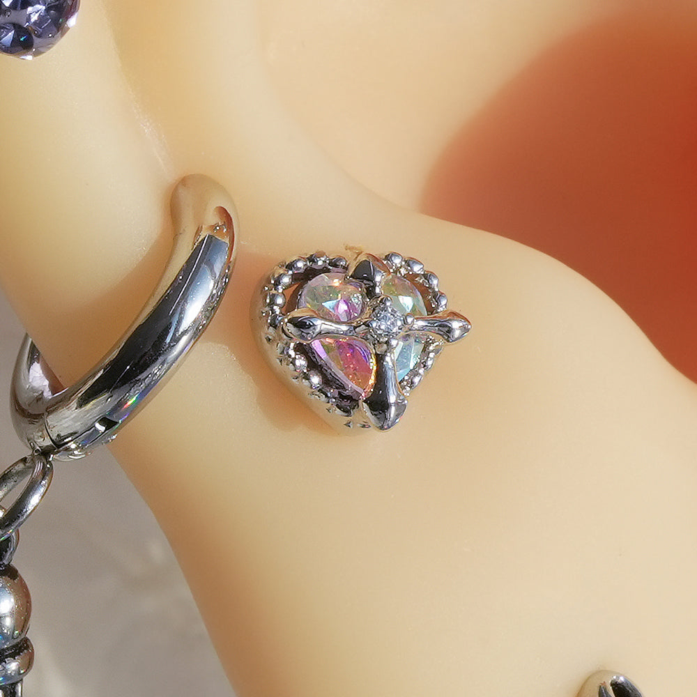 軟骨ピアス 16G キラキラ バタフライ チェーン ローズ ピアス トゥインクルムード (5Type)