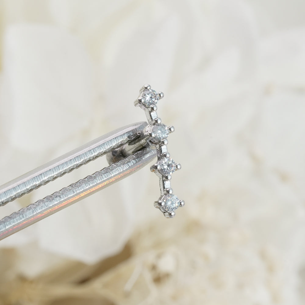[Surgical] Simple Cubic Butterfly (4 Types) 16G/14G Body Piercing Collection Back Piercing Cartilage Piercing 