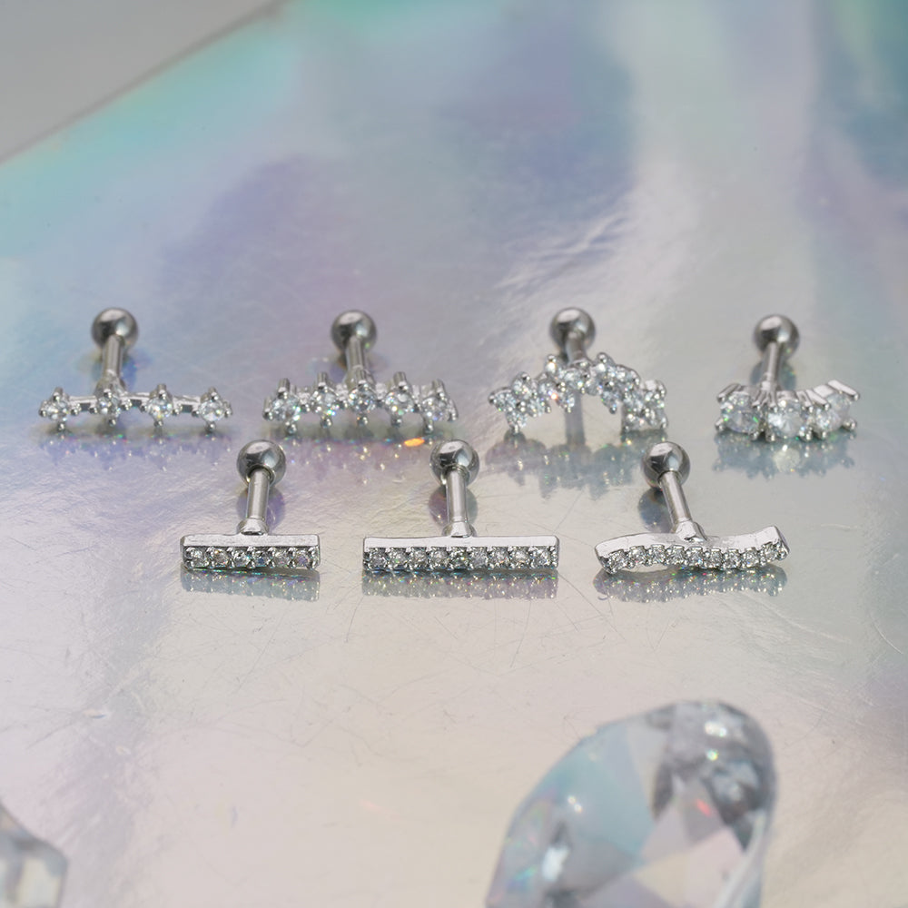 [Surgical] Simple Cubic Butterfly (4 Types) 16G/14G Body Piercing Collection Back Piercing Cartilage Piercing 