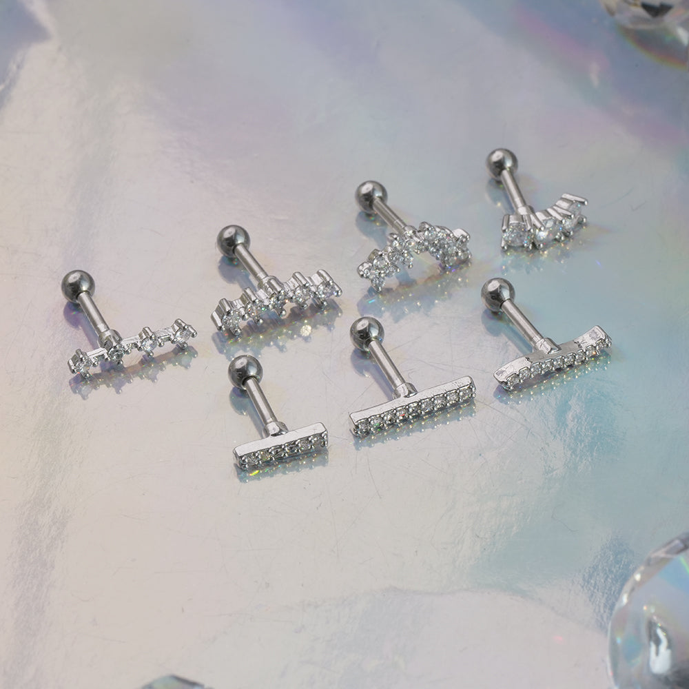 [Surgical] Simple Cubic Butterfly (4 Types) 16G/14G Body Piercing Collection Back Piercing Cartilage Piercing 