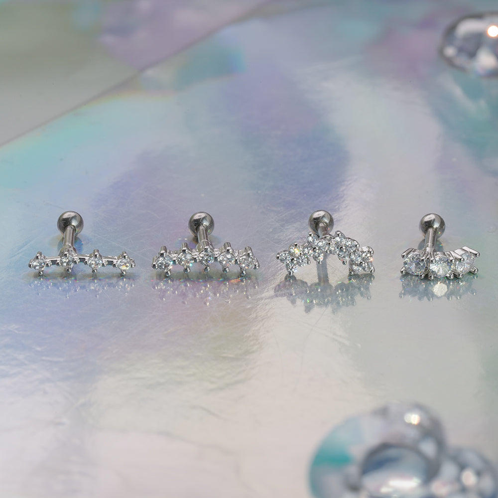 [Surgical] Simple Cubic Butterfly (4 Types) 16G/14G Body Piercing Collection Back Piercing Cartilage Piercing 