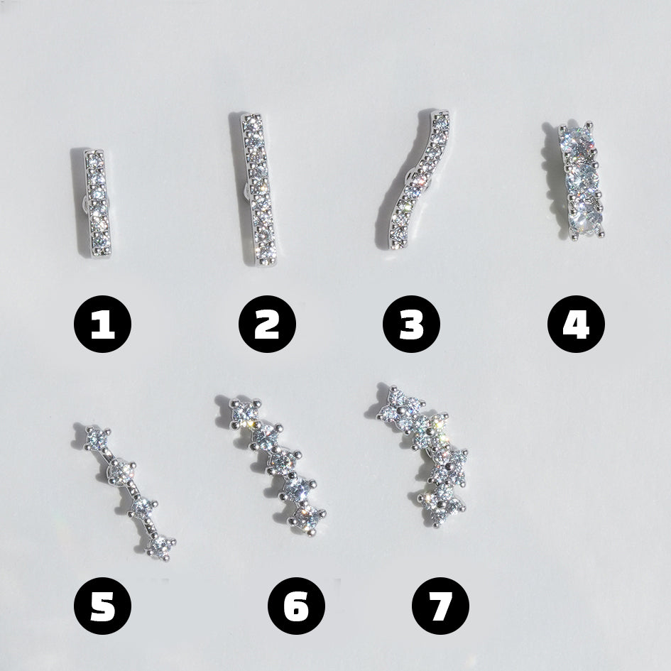 [Surgical] Simple Cubic Butterfly (4 Types) 16G/14G Body Piercing Collection Back Piercing Cartilage Piercing 