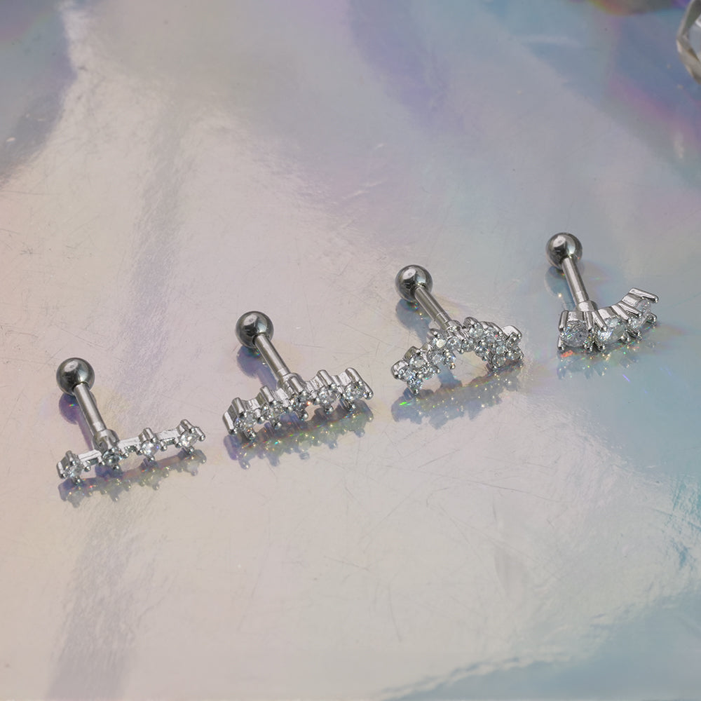 [Surgical] Simple Cubic Butterfly (4 Types) 16G/14G Body Piercing Collection Back Piercing Cartilage Piercing 