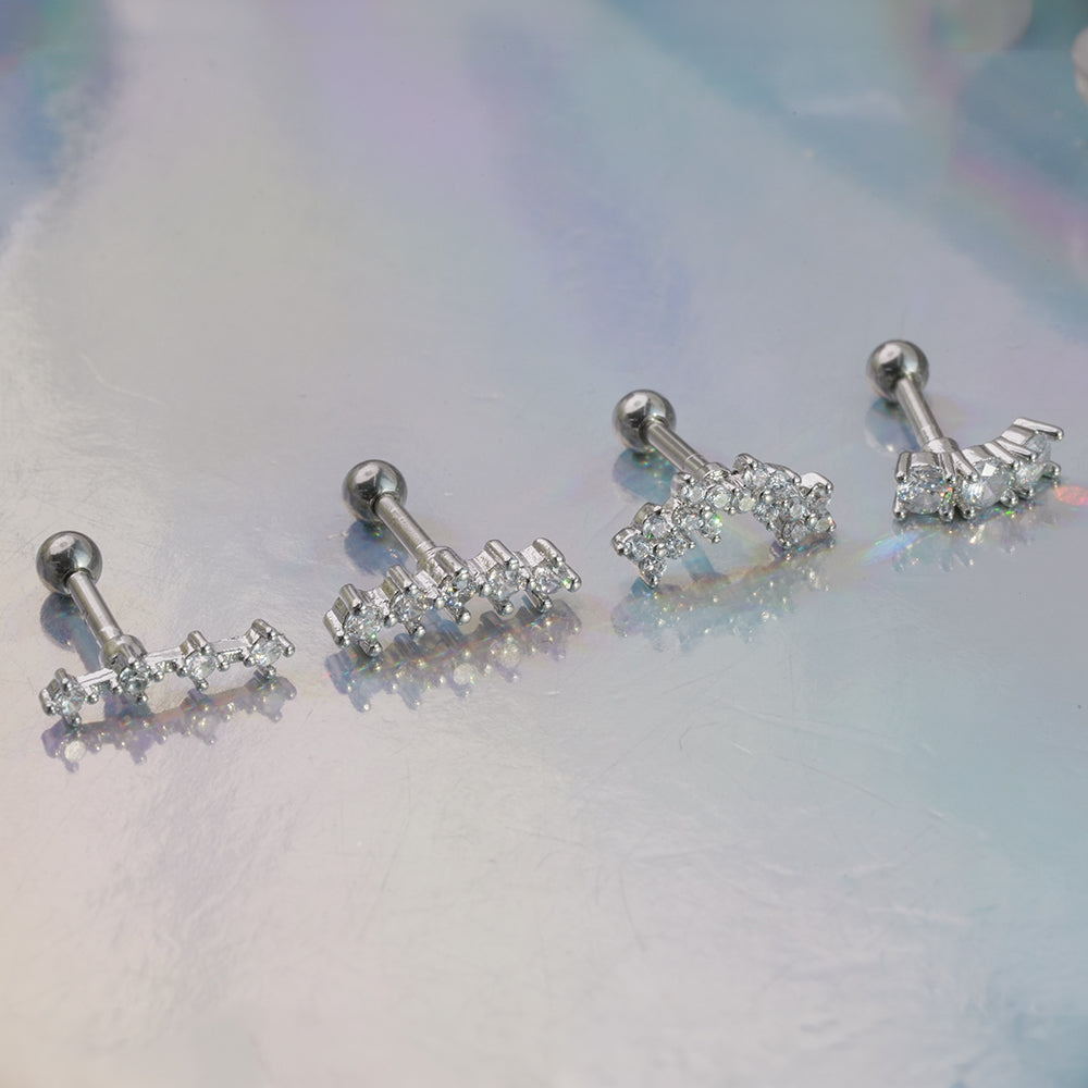 [Surgical] Simple Cubic Butterfly (4 Types) 16G/14G Body Piercing Collection Back Piercing Cartilage Piercing 