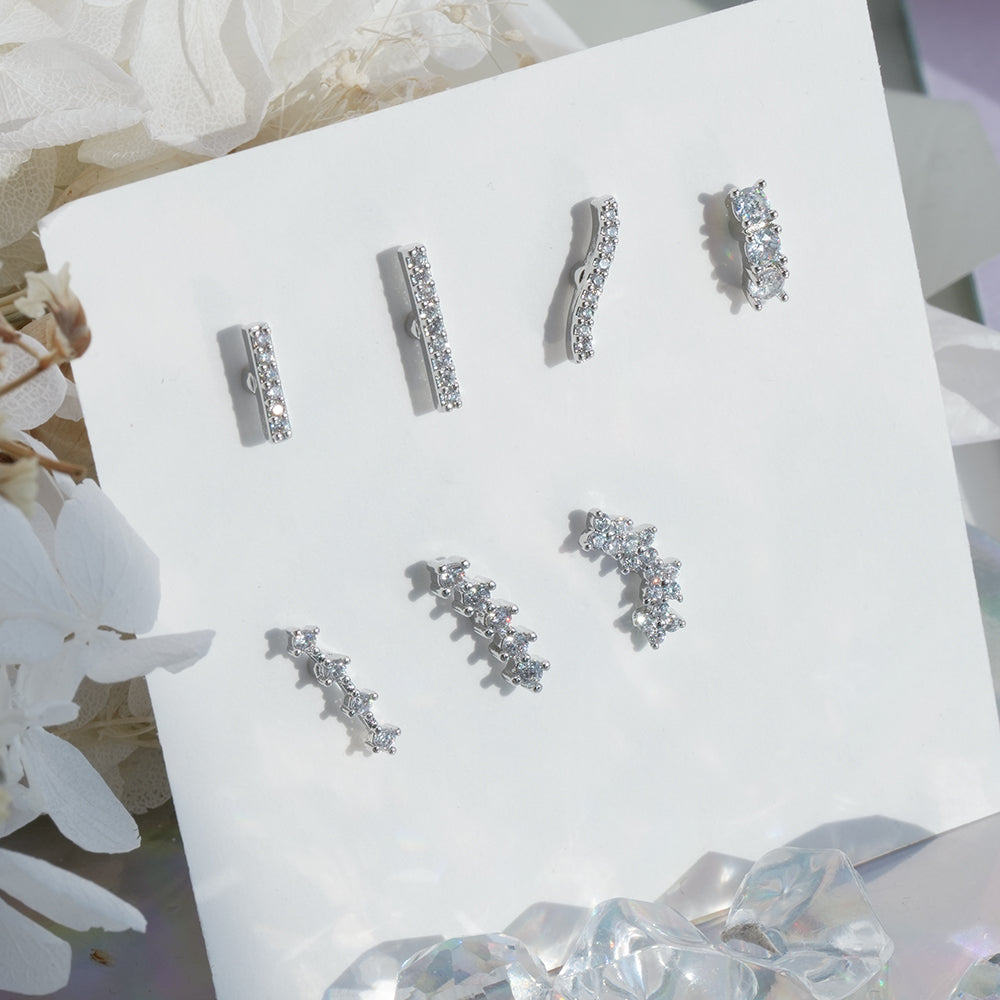 [Surgical] Simple Cubic Butterfly (4 Types) 16G/14G Body Piercing Collection Back Piercing Cartilage Piercing 