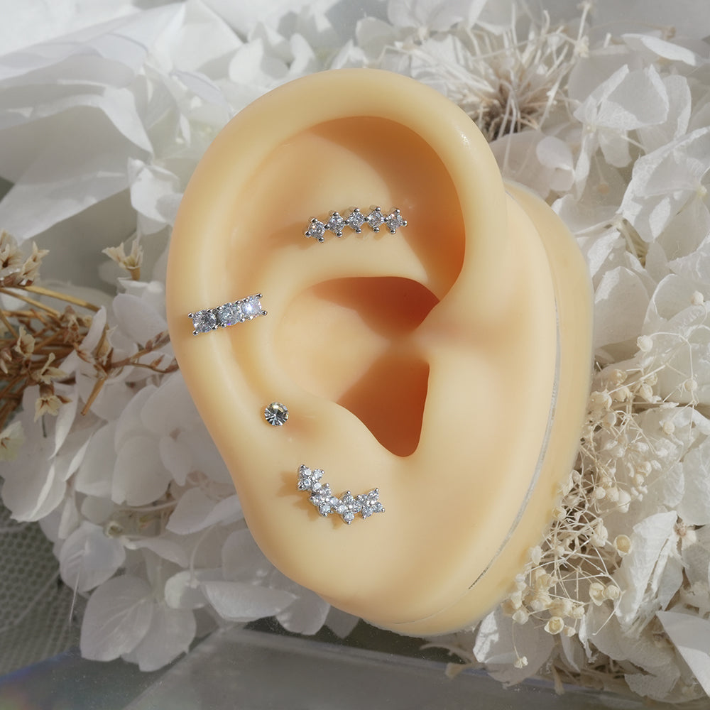 [Surgical] Simple Cubic Butterfly (4 Types) 16G/14G Body Piercing Collection Back Piercing Cartilage Piercing 