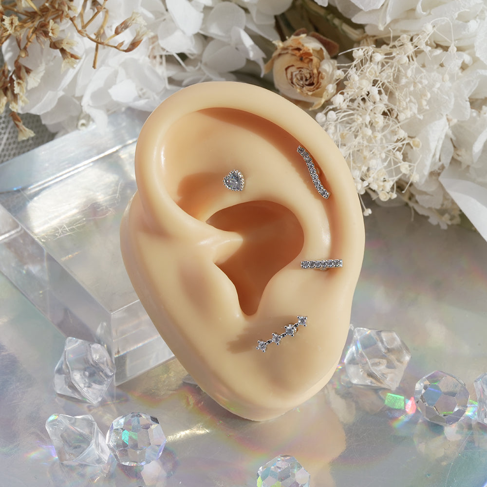 [Surgical] Simple Cubic Butterfly (4 Types) 16G/14G Body Piercing Collection Back Piercing Cartilage Piercing 