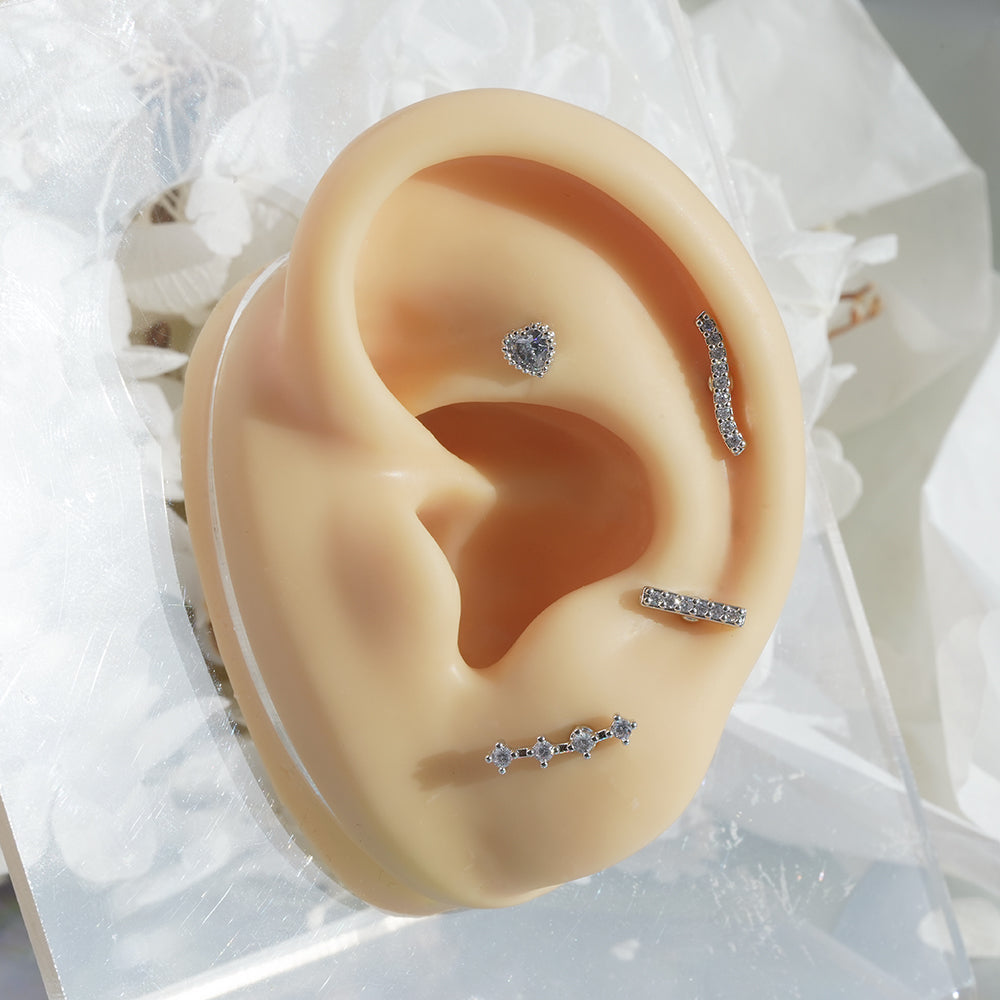 [Surgical] Simple Cubic Butterfly (4 Types) 16G/14G Body Piercing Collection Back Piercing Cartilage Piercing 