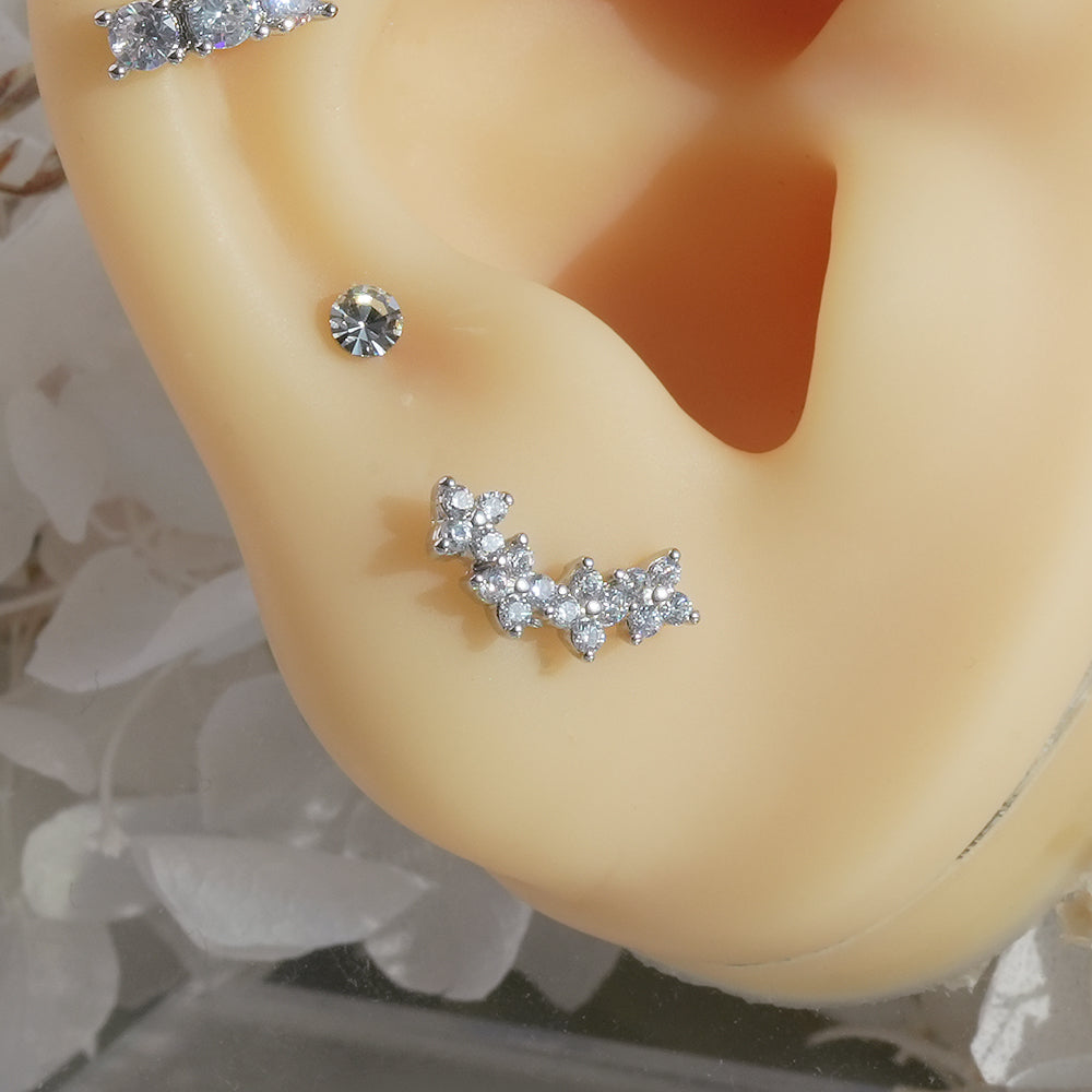 [Surgical] Simple Cubic Butterfly (4 Types) 16G/14G Body Piercing Collection Back Piercing Cartilage Piercing 
