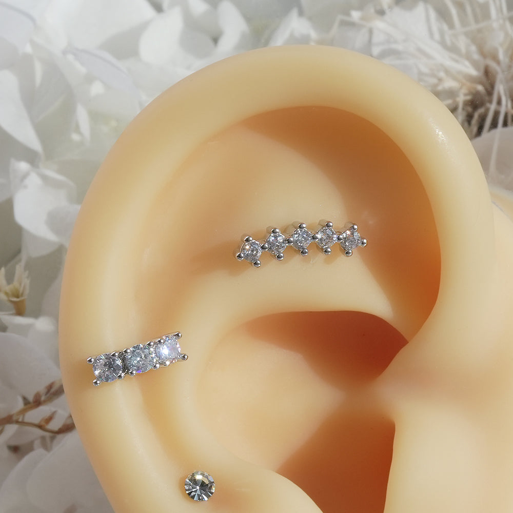 [Surgical] Simple Cubic Butterfly (4 Types) 16G/14G Body Piercing Collection Back Piercing Cartilage Piercing 