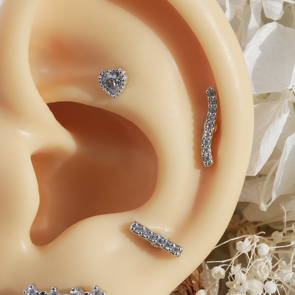 [Surgical] Simple Cubic Butterfly (4 Types) 16G/14G Body Piercing Collection Back Piercing Cartilage Piercing 