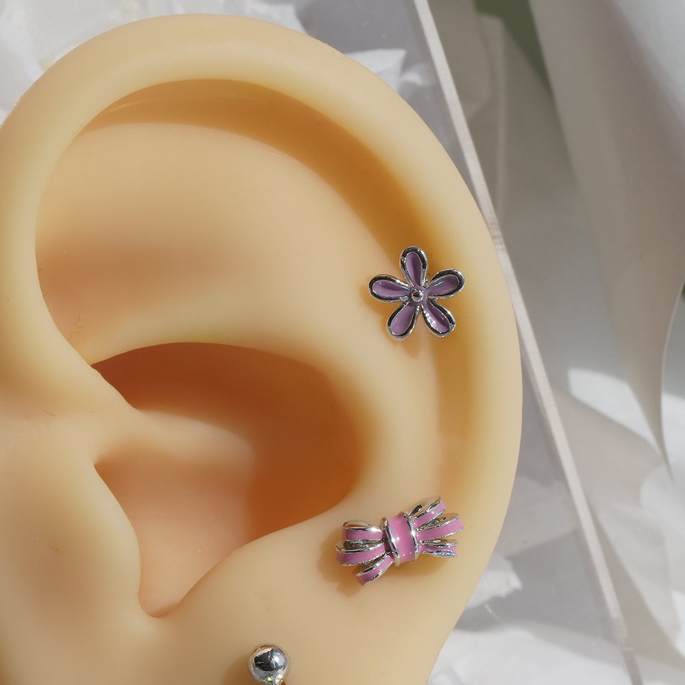 [Surgical] Simple Cubic Butterfly (4 Types) 16G/14G Body Piercing Collection Back Piercing Cartilage Piercing 