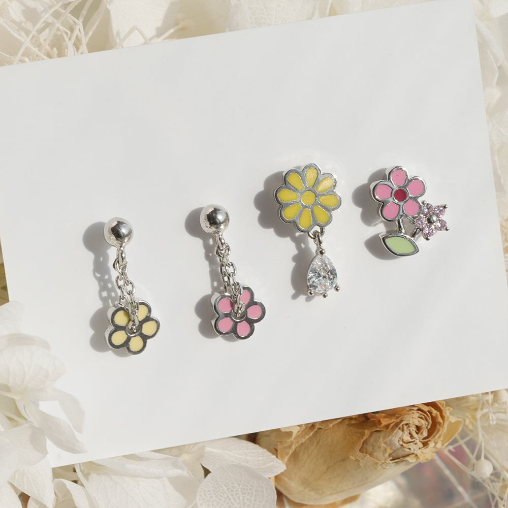 [Surgical] Simple Cubic Butterfly (4 Types) 16G/14G Body Piercing Collection Back Piercing Cartilage Piercing 