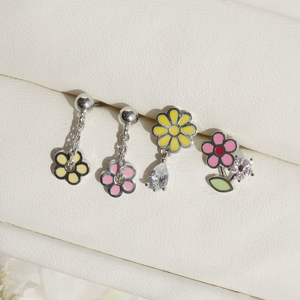 [Surgical] Simple Cubic Butterfly (4 Types) 16G/14G Body Piercing Collection Back Piercing Cartilage Piercing 