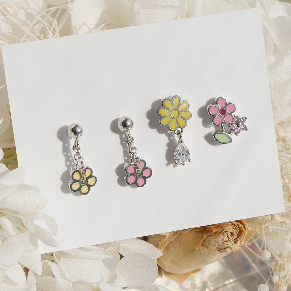 [Surgical] Simple Cubic Butterfly (4 Types) 16G/14G Body Piercing Collection Back Piercing Cartilage Piercing 