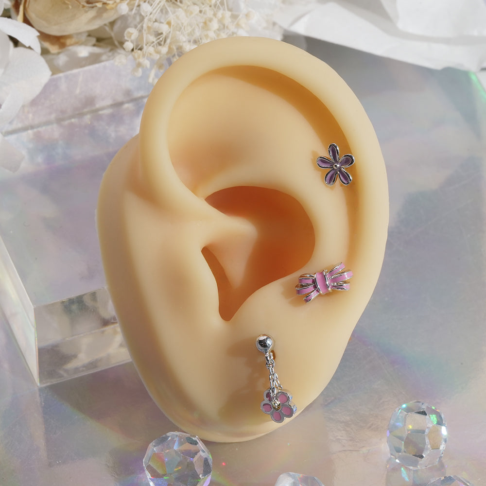 [Surgical] Simple Cubic Butterfly (4 Types) 16G/14G Body Piercing Collection Back Piercing Cartilage Piercing 