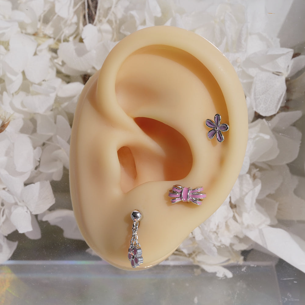 [Surgical] Simple Cubic Butterfly (4 Types) 16G/14G Body Piercing Collection Back Piercing Cartilage Piercing 
