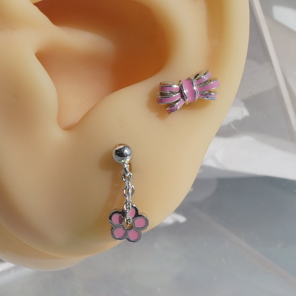 [Surgical] Simple Cubic Butterfly (4 Types) 16G/14G Body Piercing Collection Back Piercing Cartilage Piercing 