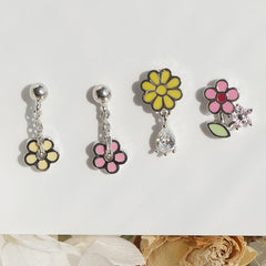 [Surgical] Simple Cubic Butterfly (4 Types) 16G/14G Body Piercing Collection Back Piercing Cartilage Piercing 