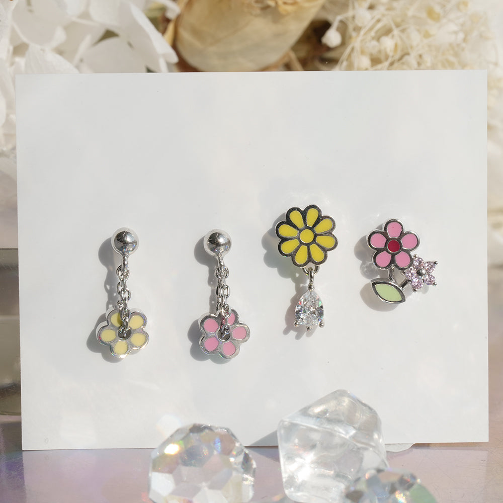[Surgical] Simple Cubic Butterfly (4 Types) 16G/14G Body Piercing Collection Back Piercing Cartilage Piercing 