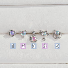 [Surgical] Simple Cubic Butterfly (4 Types) 16G/14G Body Piercing Collection เจาะหลัง เจาะกระดูกอ่อน 