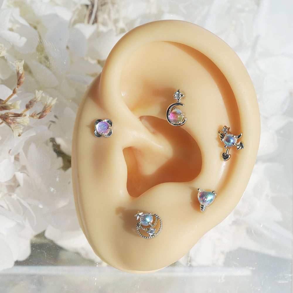 [Surgical] Simple Cubic Butterfly (4 Types) 16G/14G Body Piercing Collection เจาะหลัง เจาะกระดูกอ่อน 