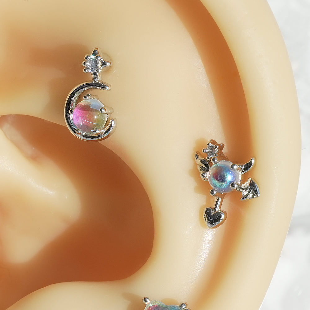 [Surgical] Simple Cubic Butterfly (4 Types) 16G/14G Body Piercing Collection เจาะหลัง เจาะกระดูกอ่อน 
