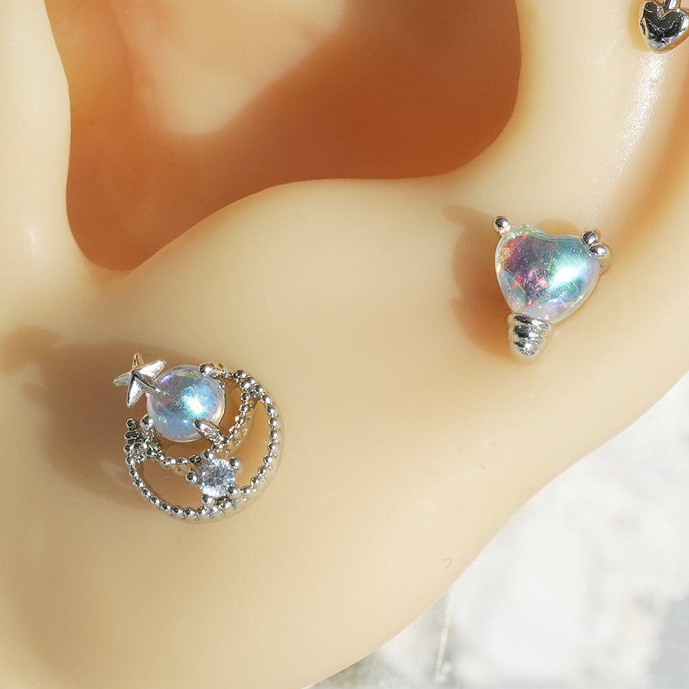 [Surgical] Simple Cubic Butterfly (4 Types) 16G/14G Body Piercing Collection เจาะหลัง เจาะกระดูกอ่อน 