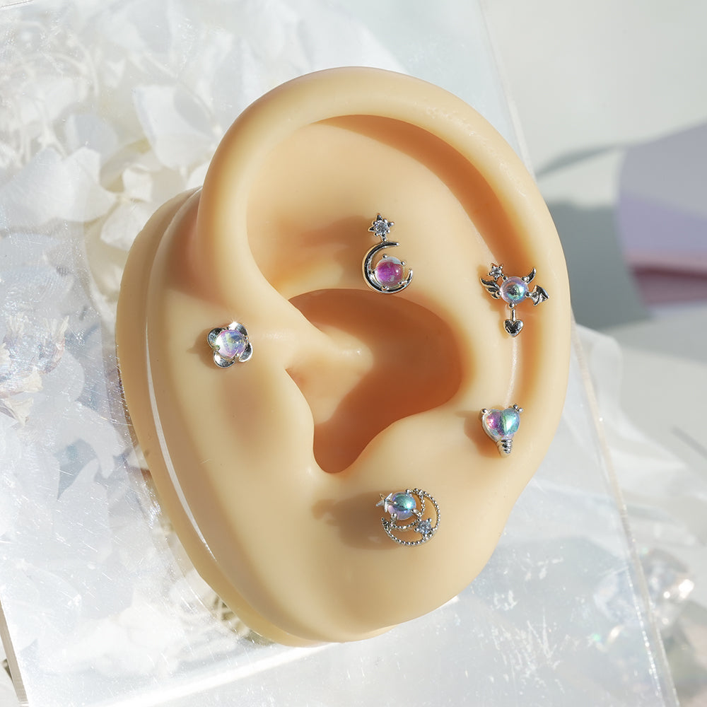 [Surgical] Simple Cubic Butterfly (4 Types) 16G/14G Body Piercing Collection เจาะหลัง เจาะกระดูกอ่อน 