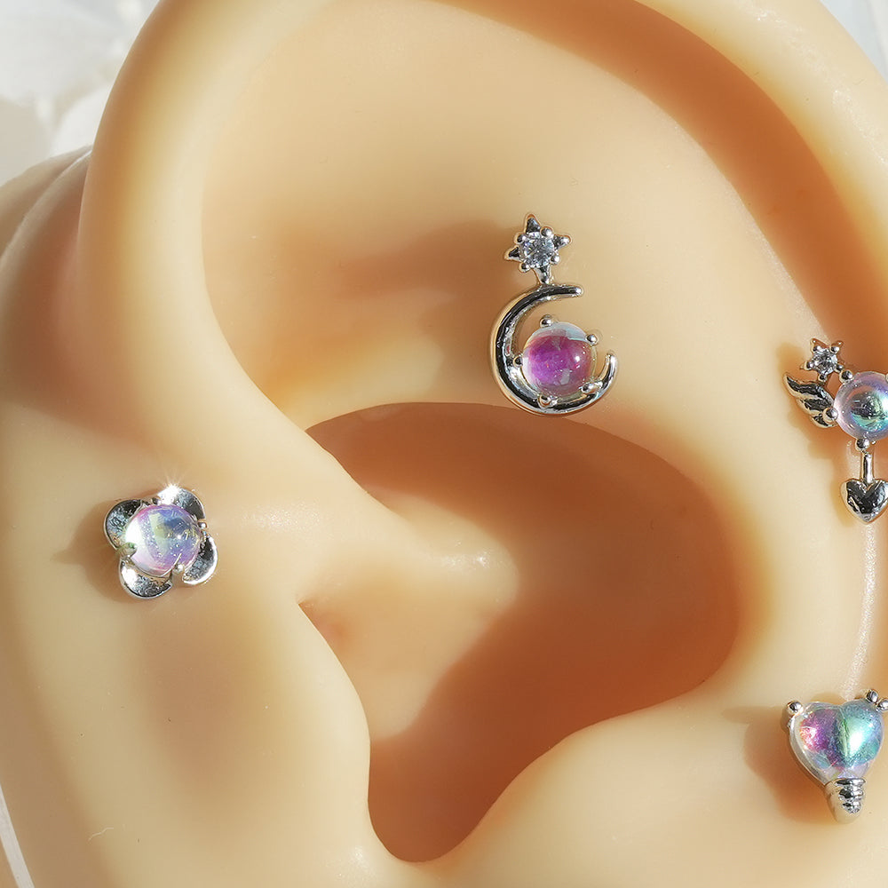 [Surgical] Simple Cubic Butterfly (4 Types) 16G/14G Body Piercing Collection เจาะหลัง เจาะกระดูกอ่อน 
