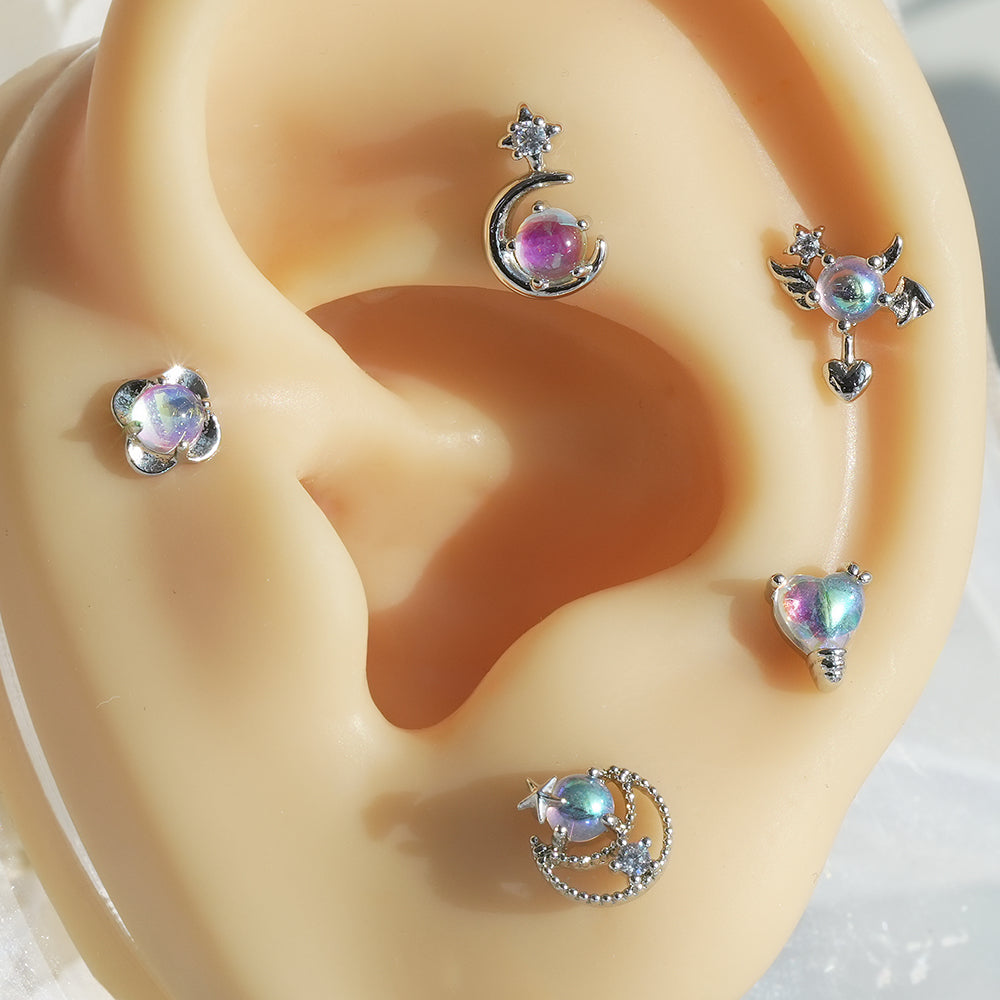 [Surgical] Simple Cubic Butterfly (4 Types) 16G/14G Body Piercing Collection เจาะหลัง เจาะกระดูกอ่อน 